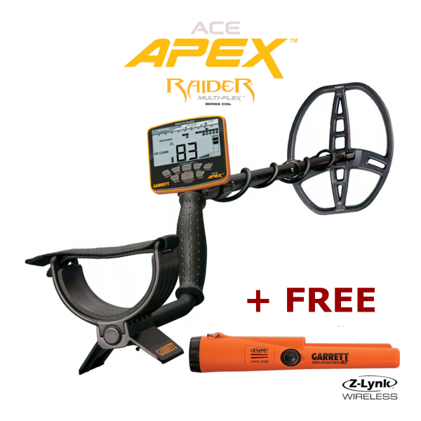 Garrett ACE APEX Metal Detector with Raider Coil